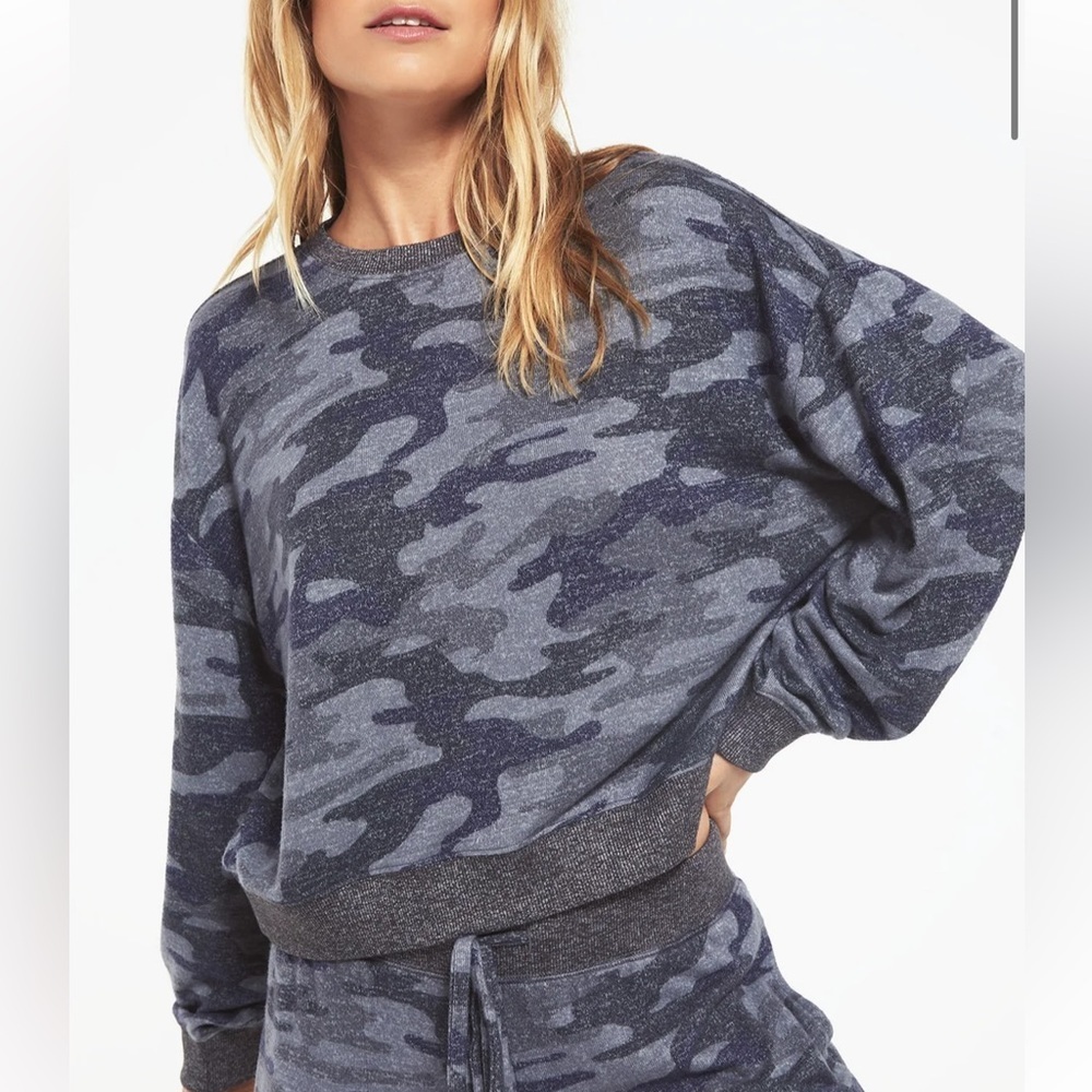 Z Supply Noa Camo Marled Top Camo Onyx
